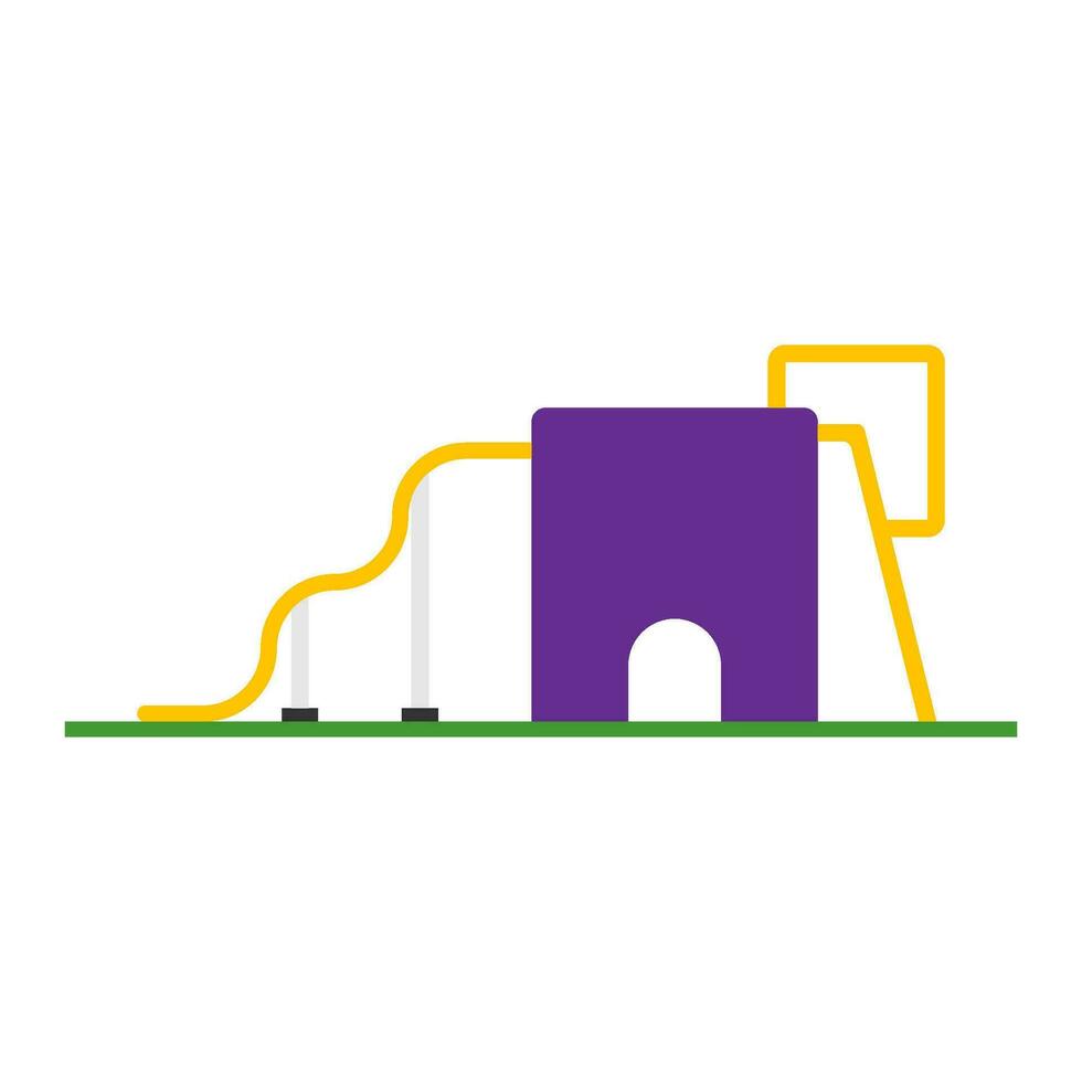Flat illustration of childrens playground vector