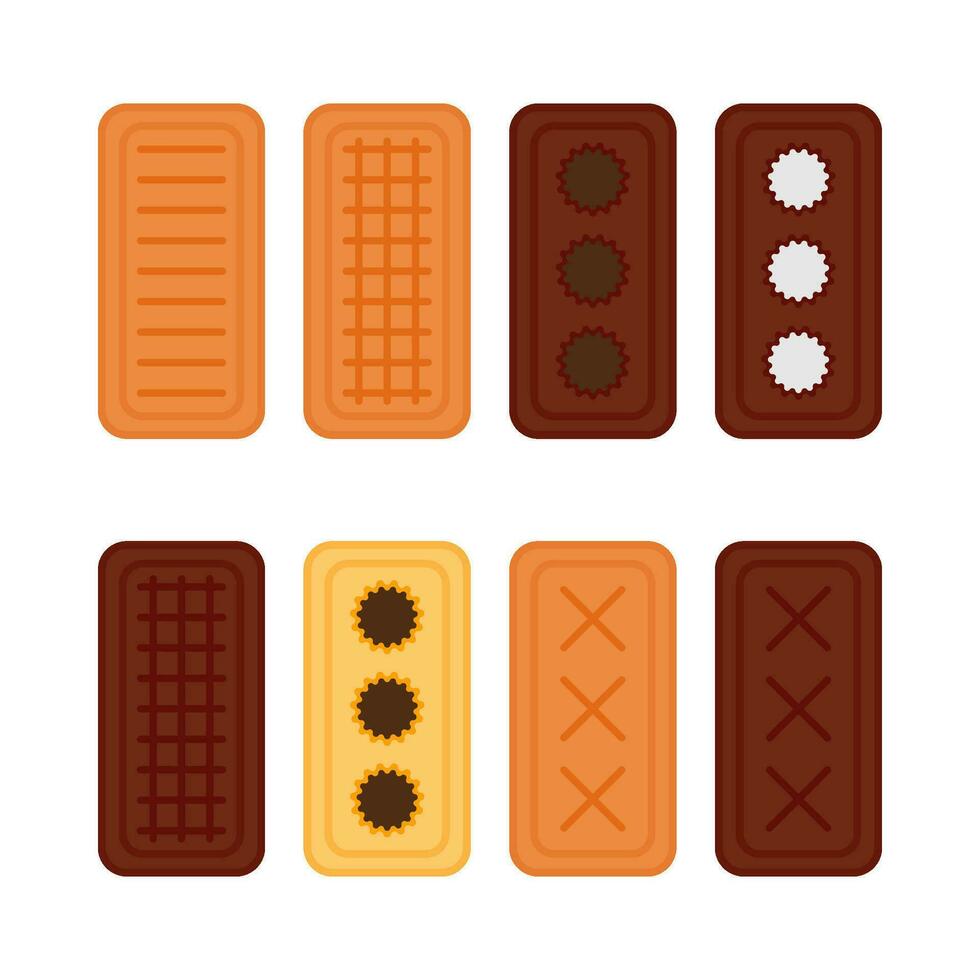 Biscuit Cookies Sweet Flat Illustration vector