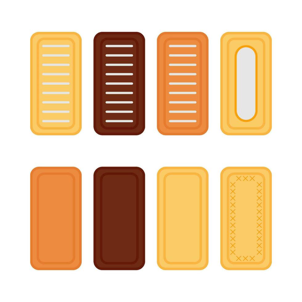 Biscuit Cookies Sweet Flat Illustration vector