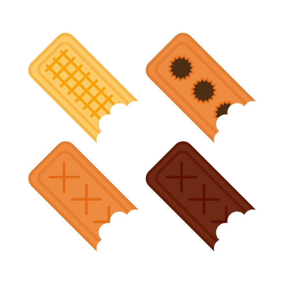 Biscuit Cookies Sweet Flat Illustration vector
