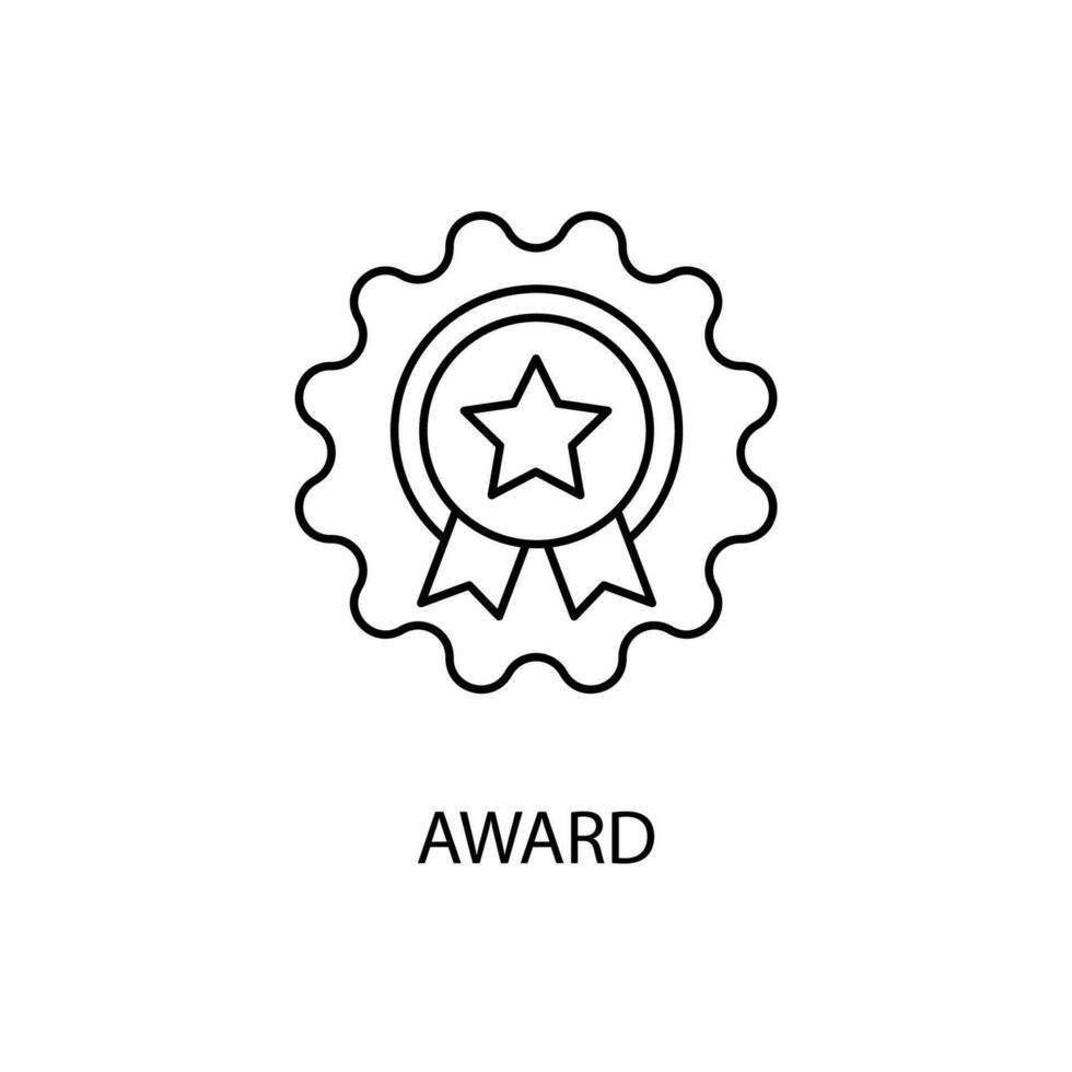 award concept line icon. Simple element illustration. award concept outline symbol design. vector
