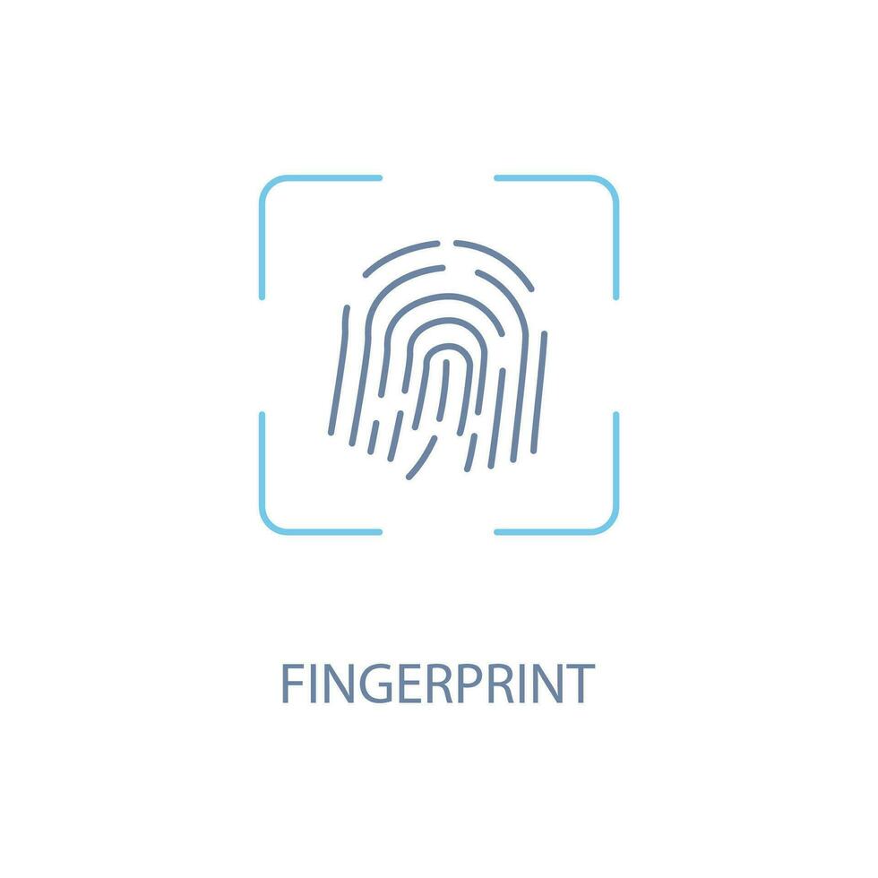 fingerprint concept line icon. Simple element illustration.fingerprint concept outline symbol design. vector