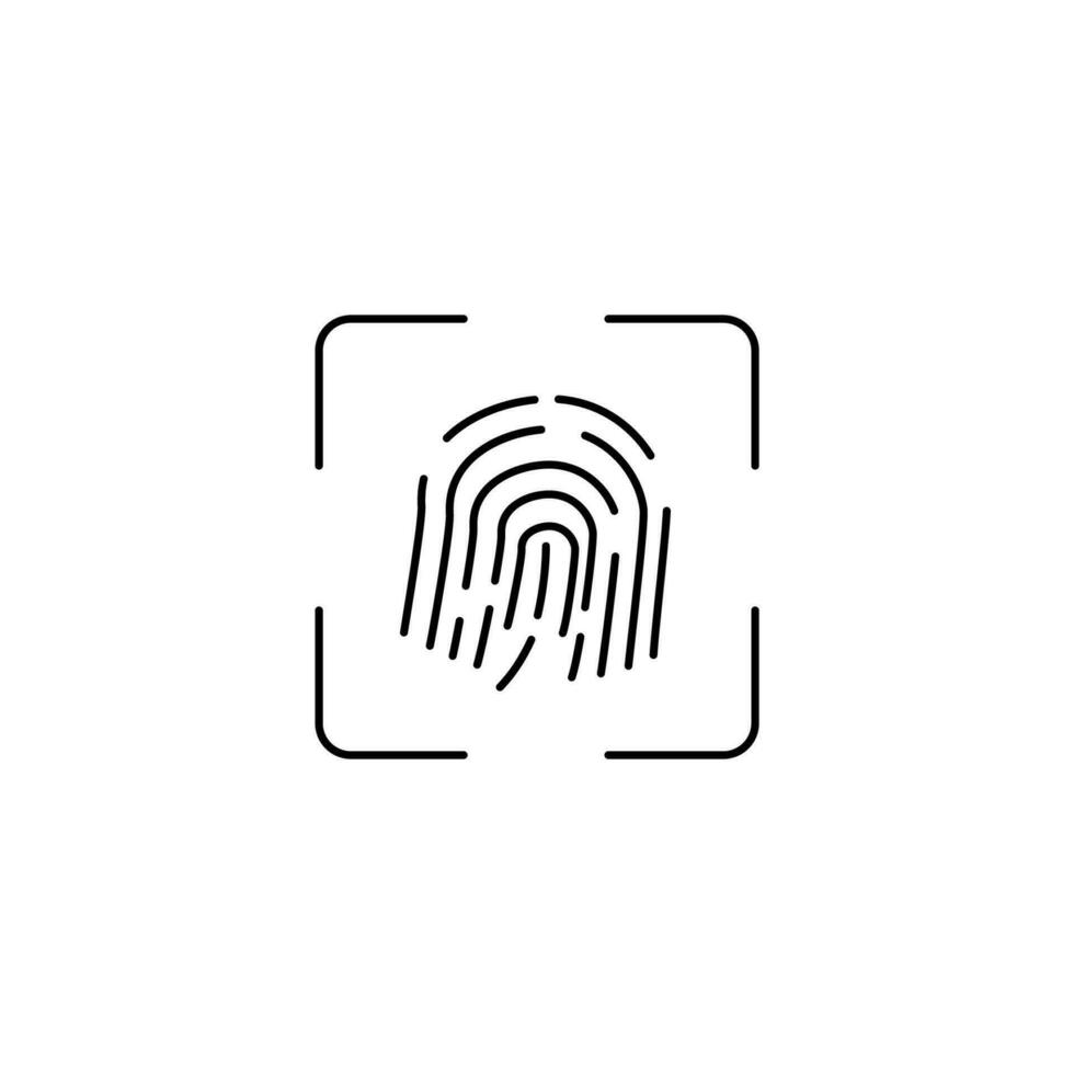 fingerprint concept line icon. Simple element illustration.fingerprint concept outline symbol design. vector