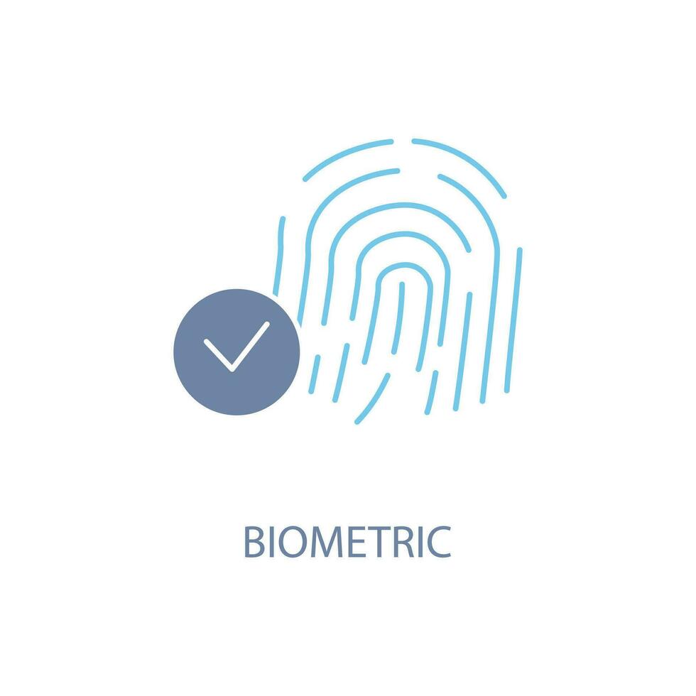 biométrico concepto línea icono. sencillo elemento ilustración.biométrica concepto contorno símbolo diseño. vector