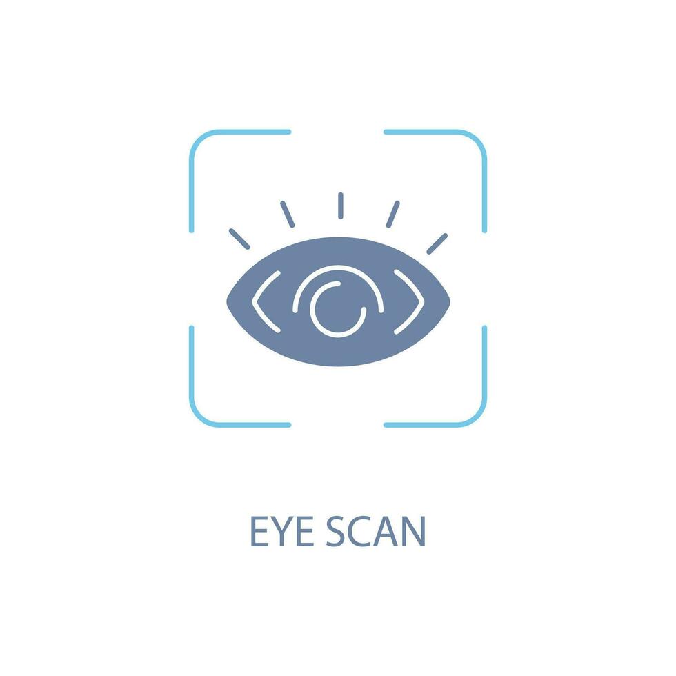 Eye Scan concept line icon. Simple element illustration.Eye Scan concept outline symbol design. vector