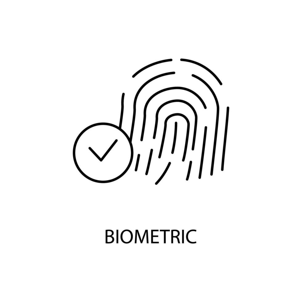 biometric concept line icon. Simple element illustration.biometric concept outline symbol design. vector