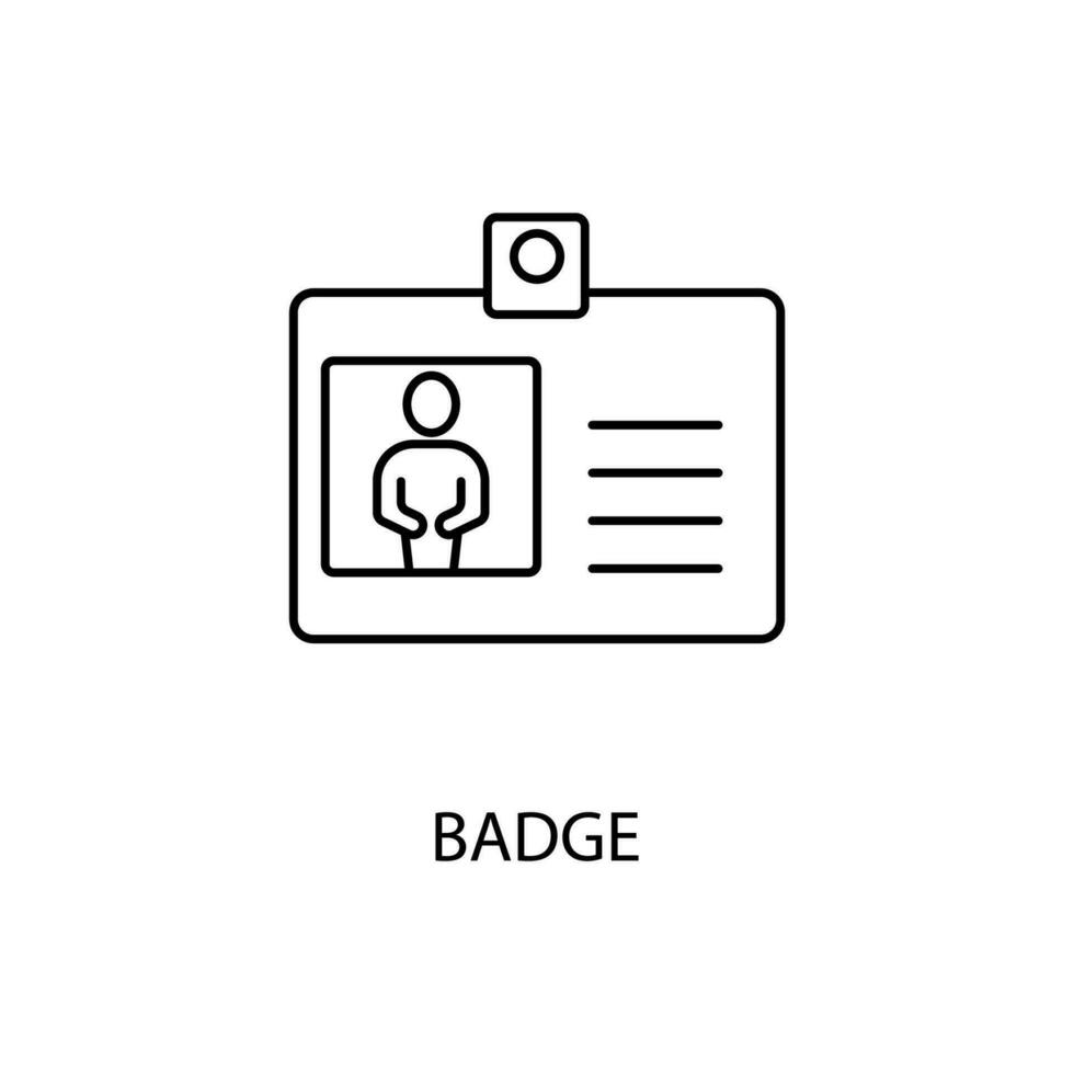 badge concept line icon. Simple element illustration.badge concept outline symbol design. vector