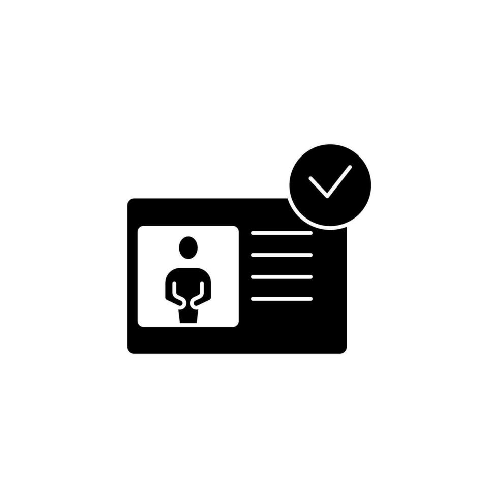 id check concept line icon. Simple element illustration.id check concept outline symbol design. vector