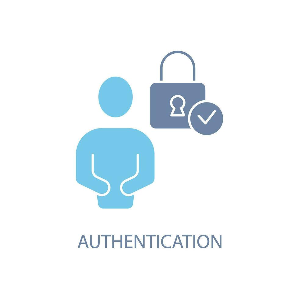 authentication concept line icon. Simple element illustration.authentication concept outline symbol design. vector