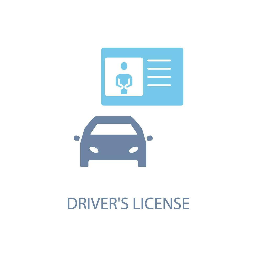 Driver's license concept line icon. Simple element illustration.Driver's license concept outline symbol design. vector