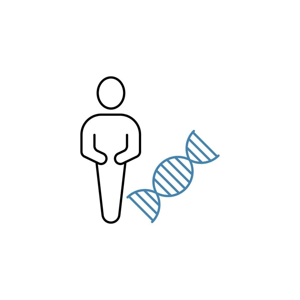 DNA concept line icon. Simple element illustration.DNA concept outline symbol design. vector