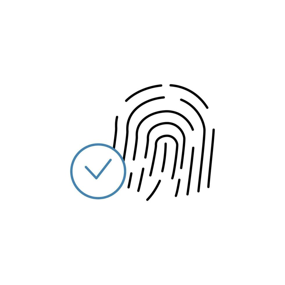 biometric concept line icon. Simple element illustration.biometric concept outline symbol design. vector