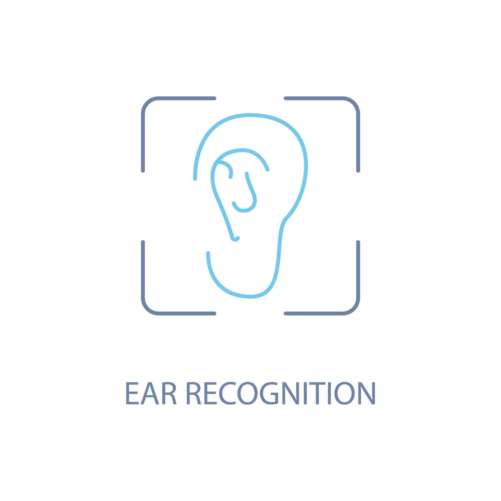 ear recognition concept line icon. Simple element illustration.ear ...