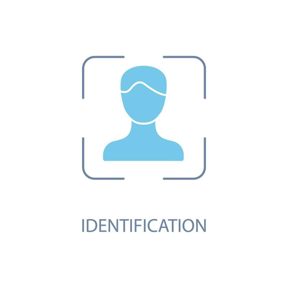 identification concept line icon. Simple element illustration.identification concept outline symbol design. vector