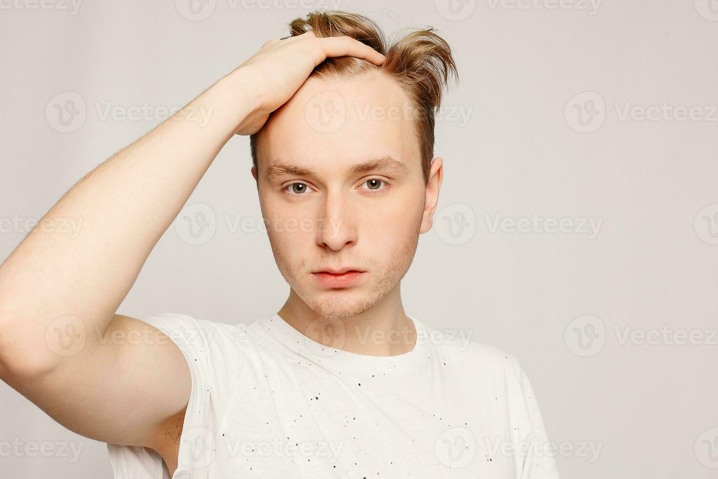 Portrait of young tender redhead teenage photo