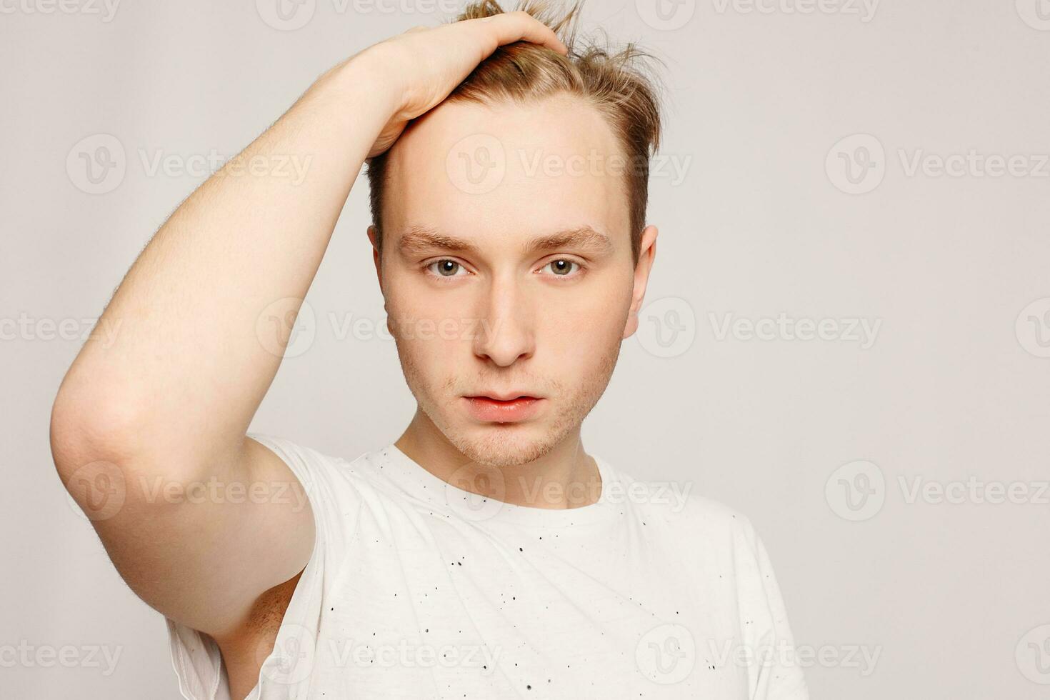 Portrait of young tender redhead teenage photo