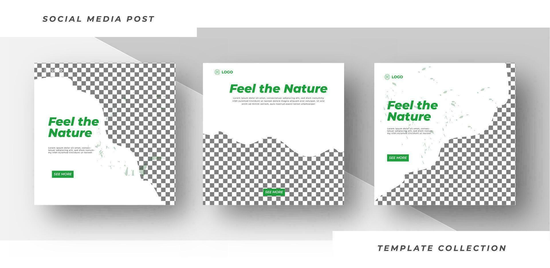 Feel the nature world environment day of nature promotion banner social media. Pro Vector