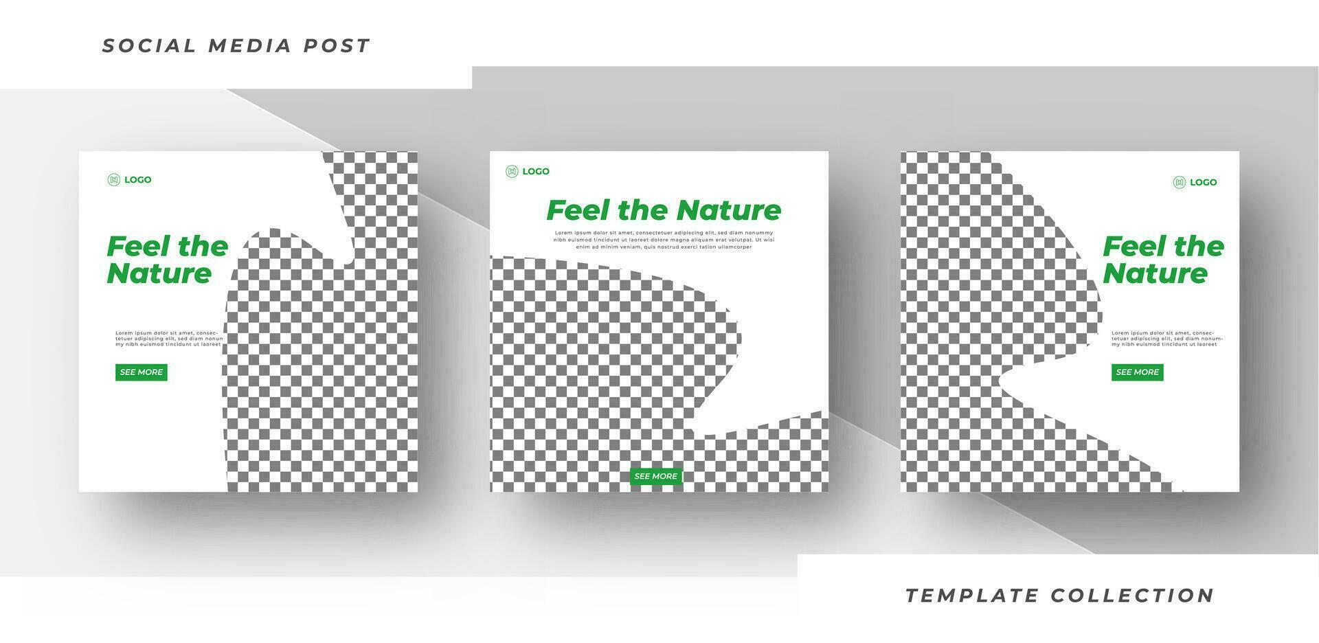 Feel the nature world environment day of nature promotion banner social media. Pro Vector