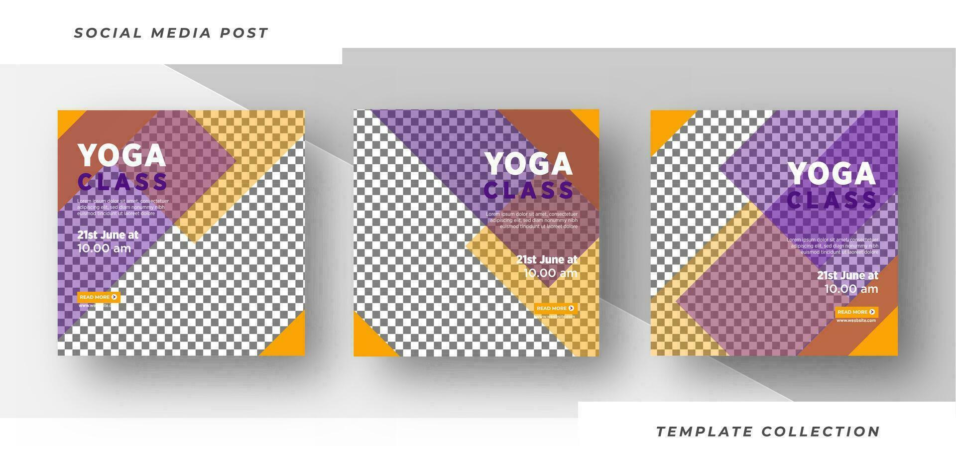moderno yoga clase bandera modelo para meditación social medios de comunicación enviar yoga día o yoga clase promoción. Pro vector