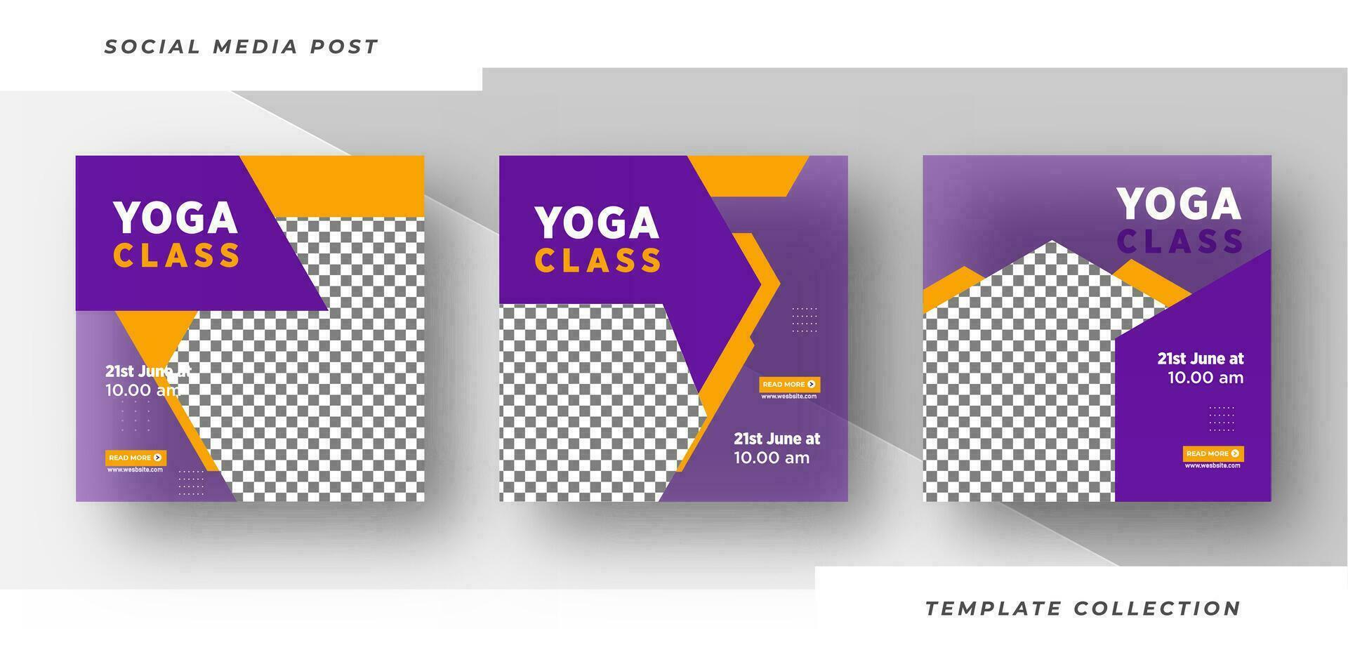 Modern Yoga class banner template for  Meditation social media post yoga day or yoga class promotion. Pro Vector
