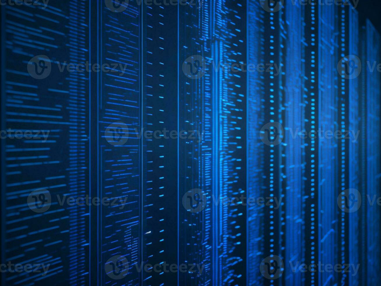 AI generated Blue digital binary data on computer screen background. binary code background . abstract blue background photo