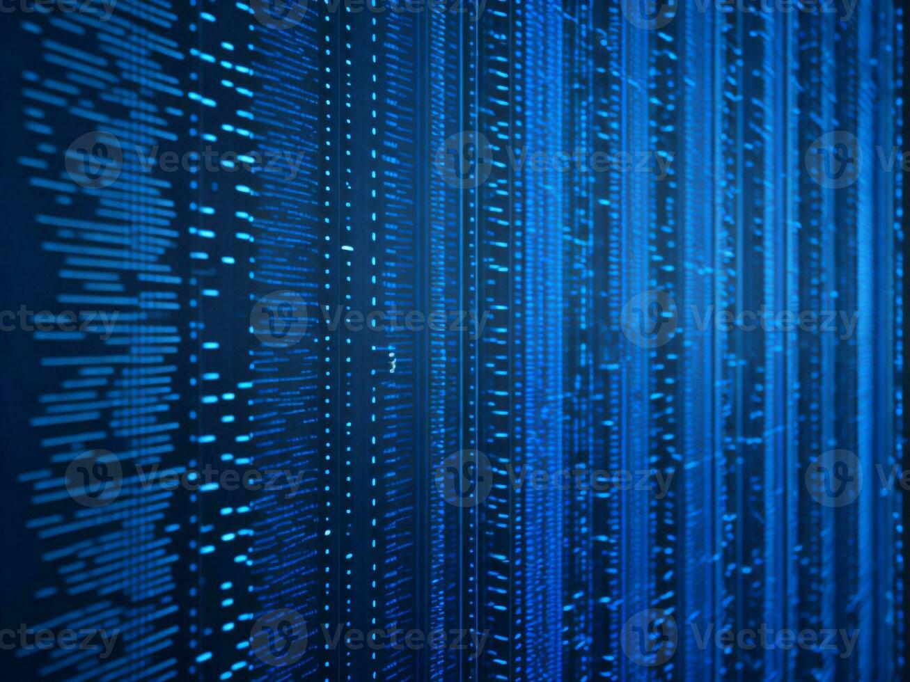 AI generated Blue digital binary data on computer screen background. binary code background . abstract blue background photo