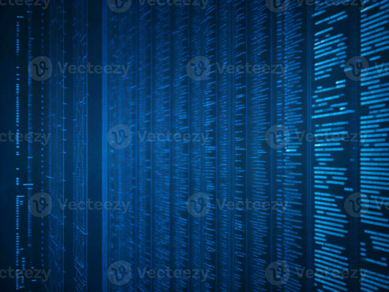 AI generated Blue digital binary data on computer screen background. binary code background . abstract blue background photo