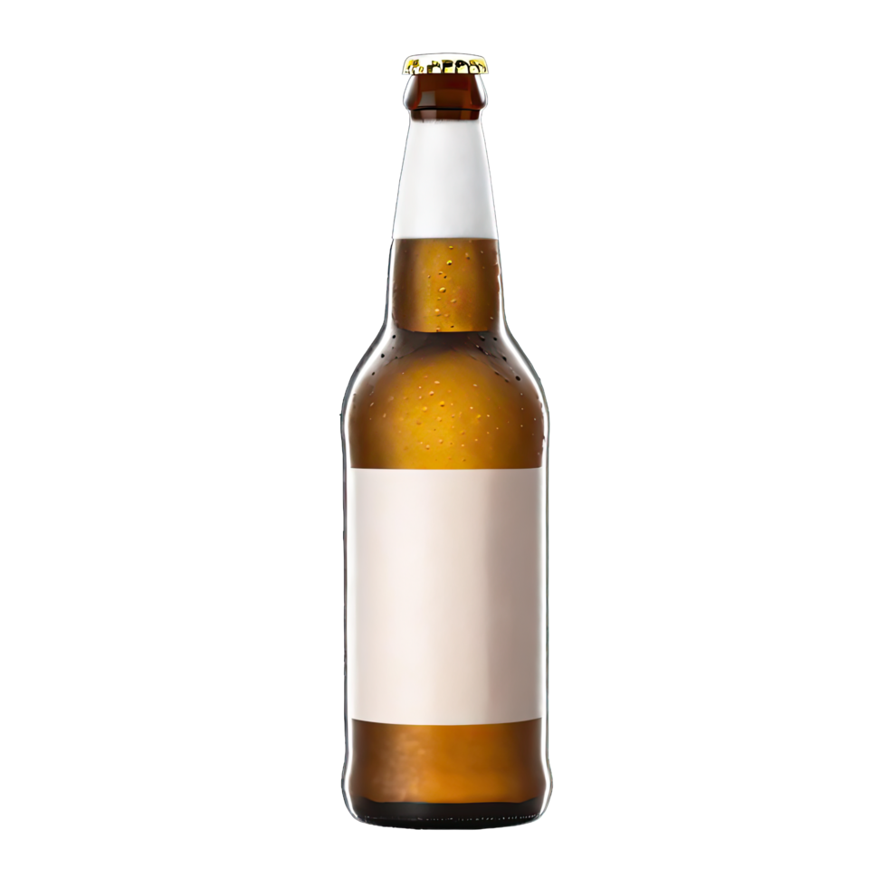 AI generated Beer bottle isolated on transparent background png