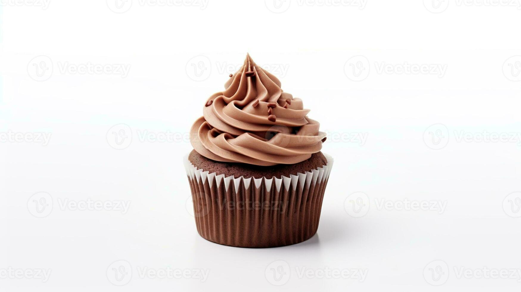 AI generated Cupcake Isolated on the White Background photo