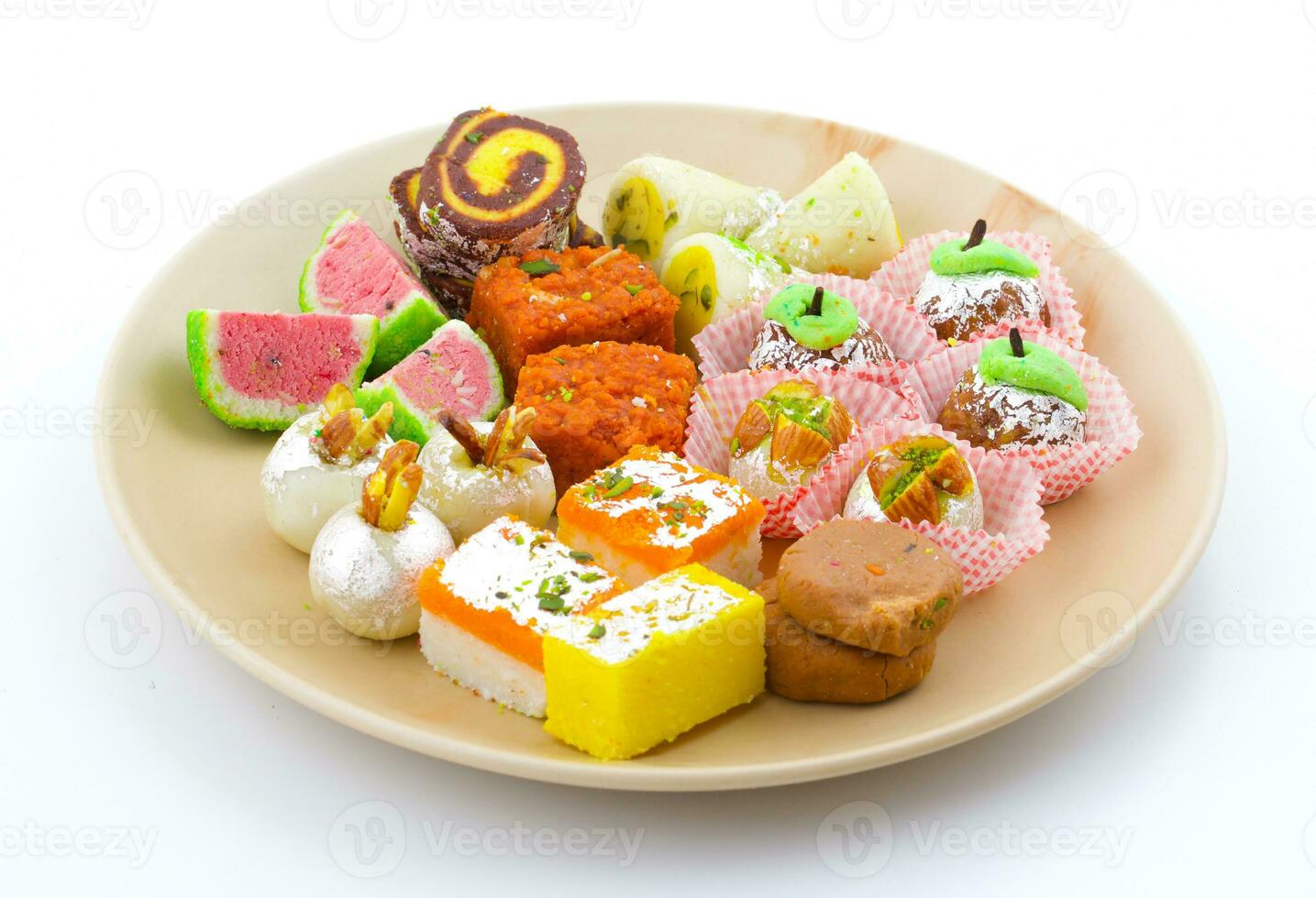 Indian Traditional Mix Sweet Food or Mix Mithai photo