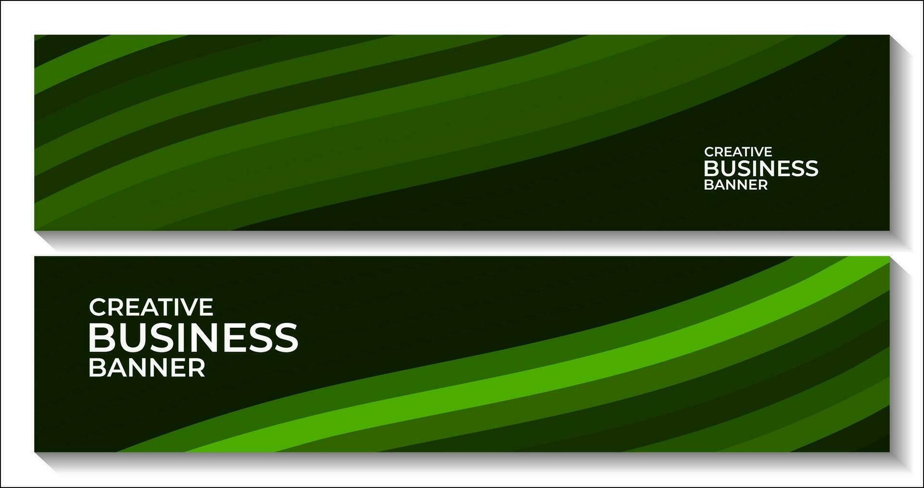creative green banner for business vector