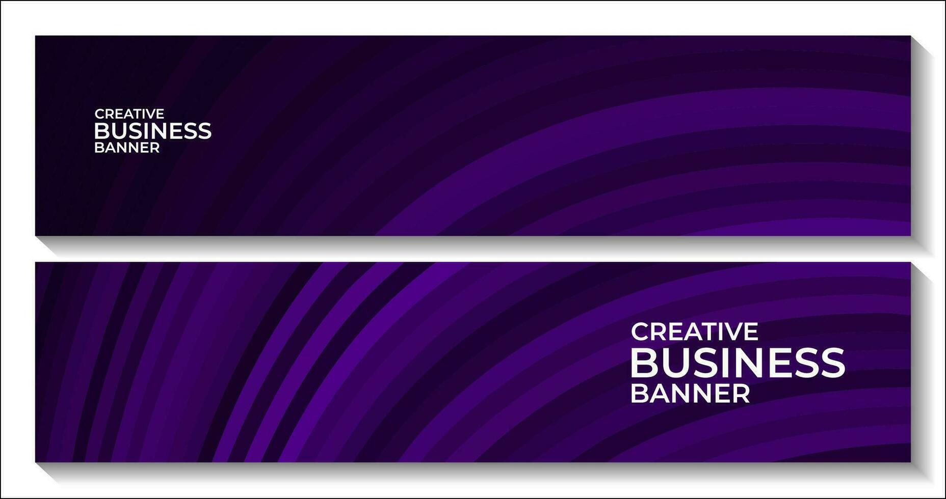 creative purple banner for business vector