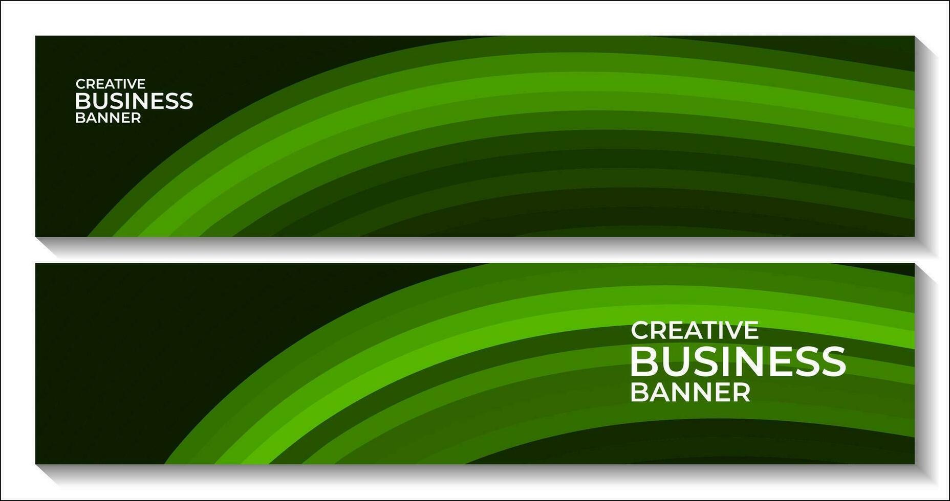 creative green banner for business vector