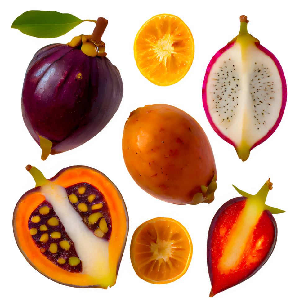AI generated Gowok fruit sliced isolated on transparent background png