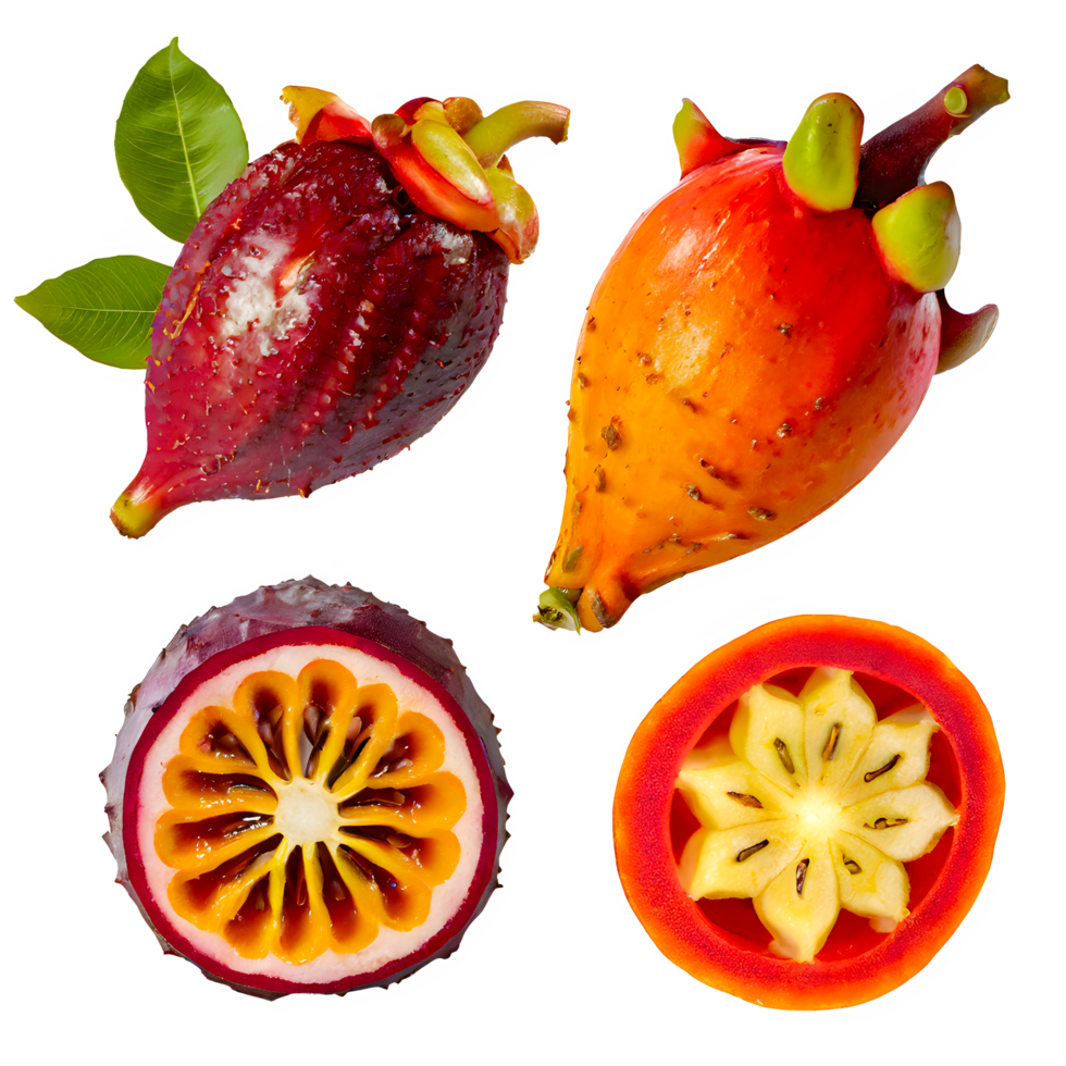 AI generated Gowok fruit sliced isolated on transparent background png