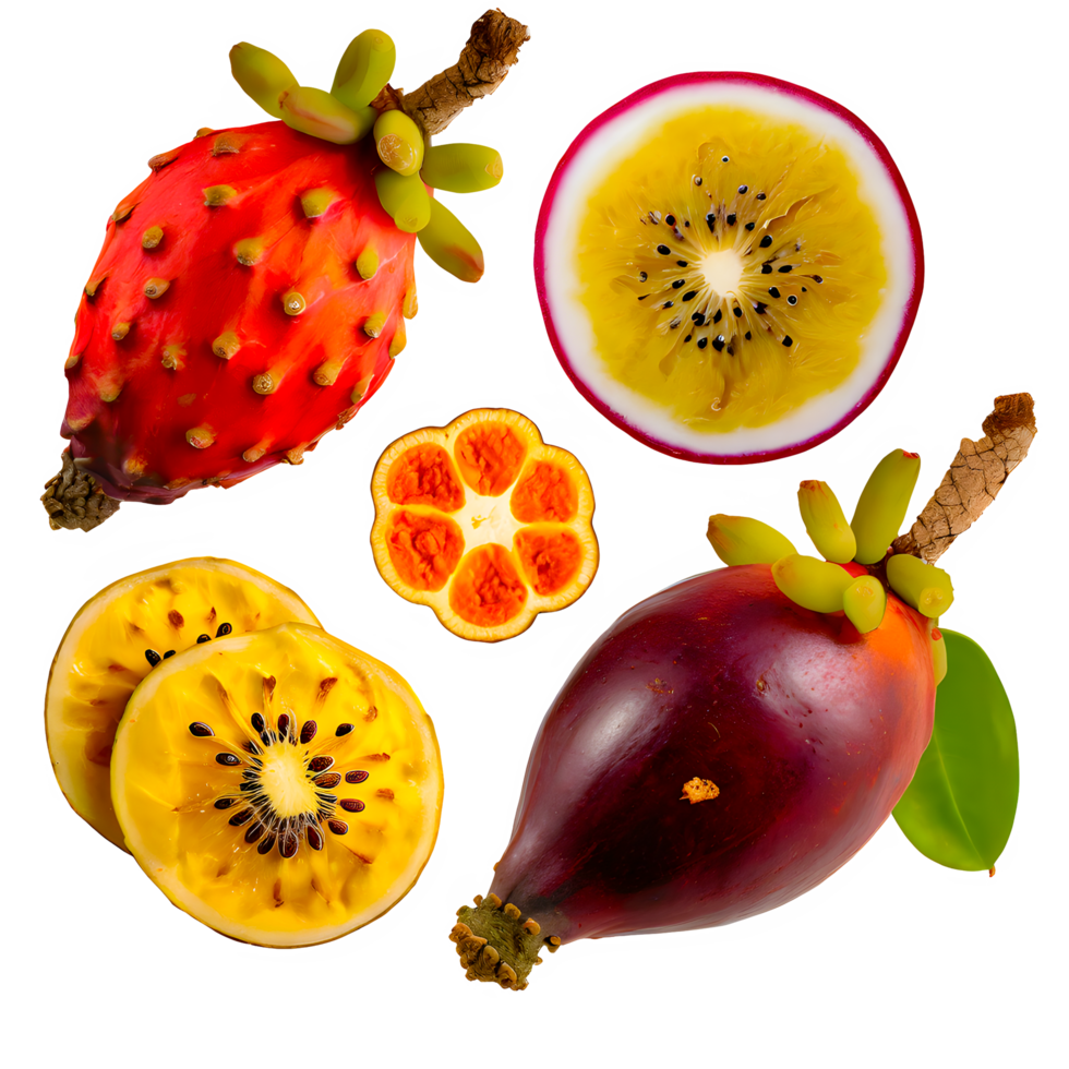 AI generated Gowok fruit sliced isolated on transparent background png