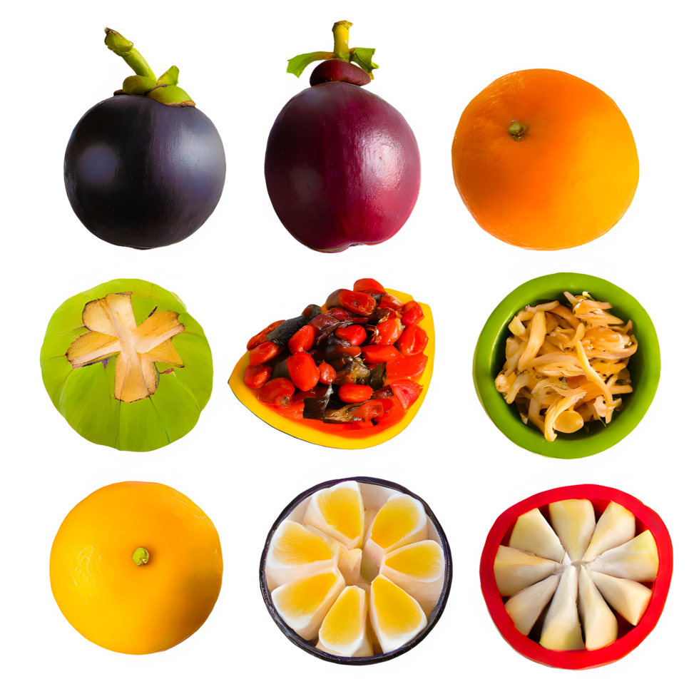 AI generated Gowok fruit sliced isolated on transparent background png