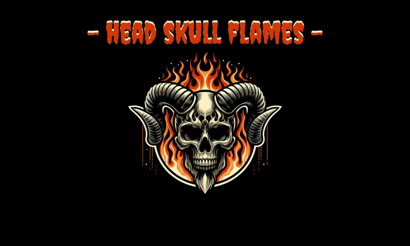 AI generated head elephant with flames vector flat design
