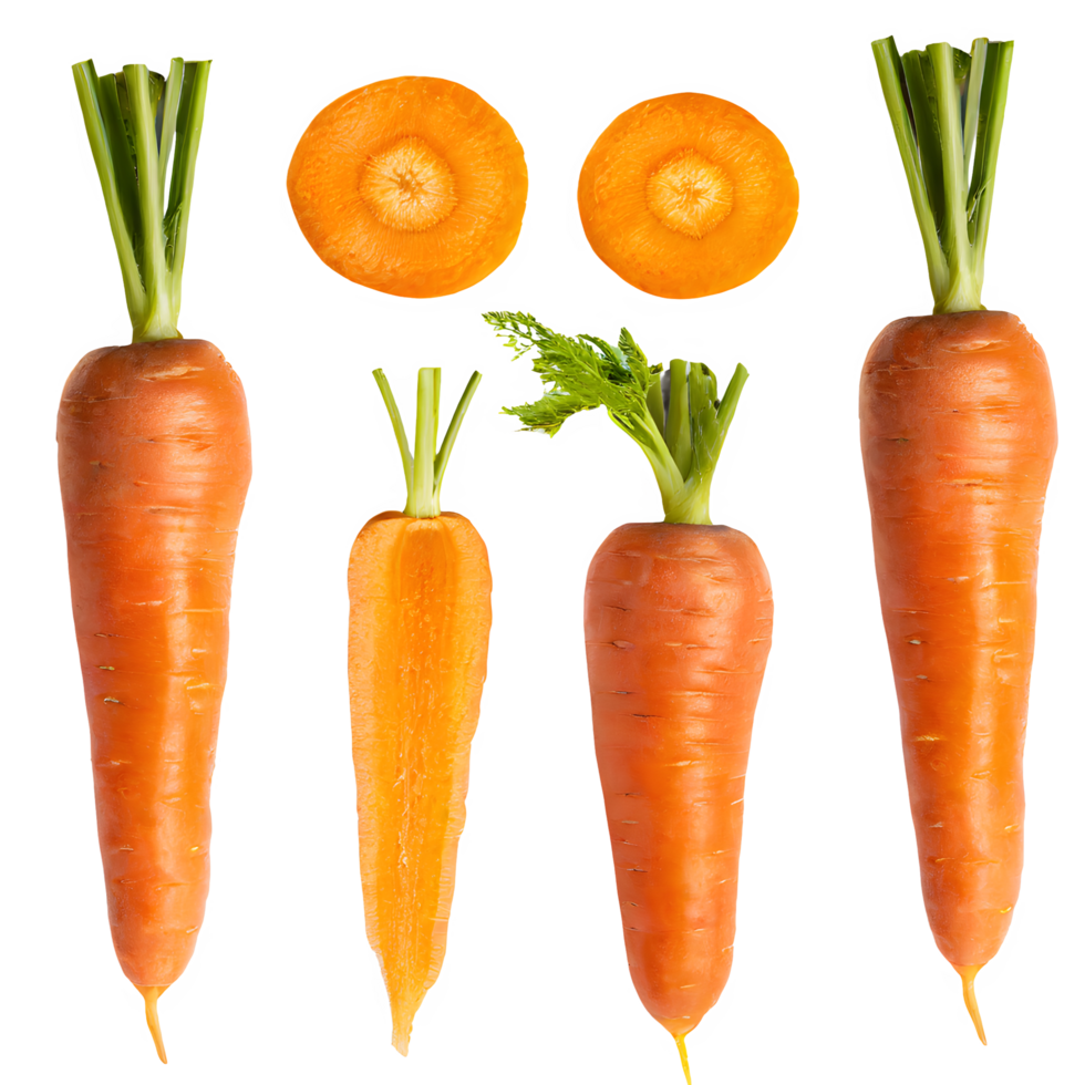 AI generated fresh carrot isolated on transparent background png