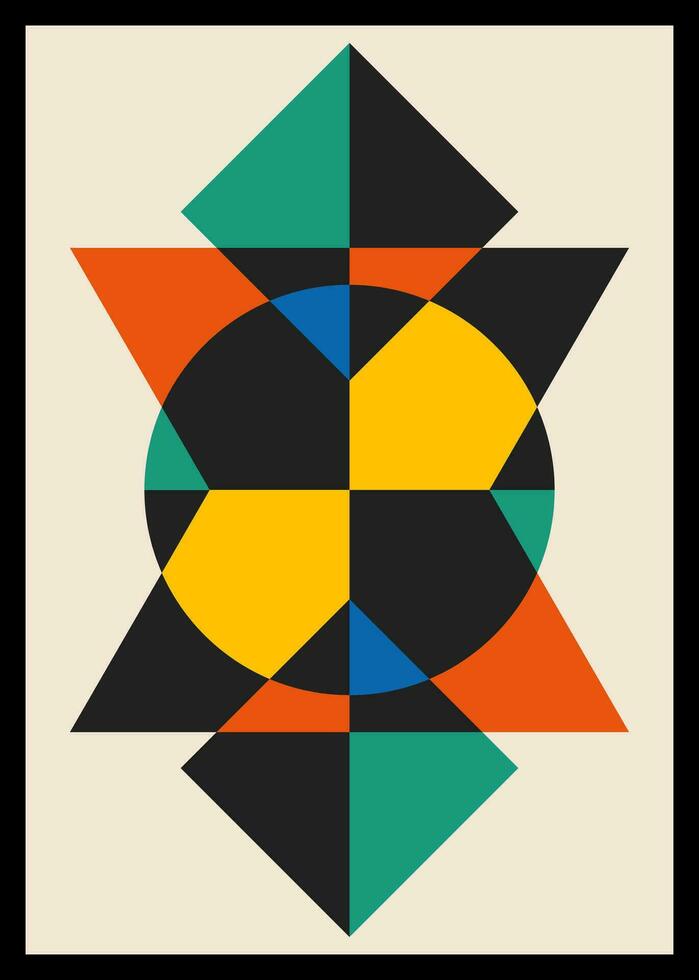 Minimal retro geometric design posters. Contemporary art wall decoration. Geometric shapes poster cover background. vector