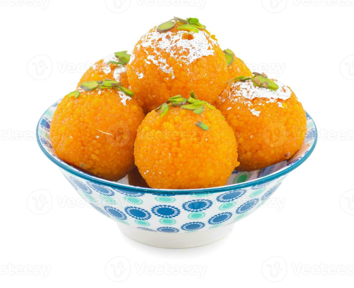 Indian Sweet Motichoor laddu photo