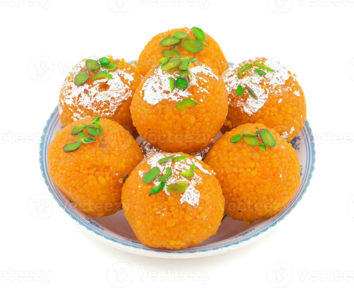 Indian Sweet Motichoor laddu photo