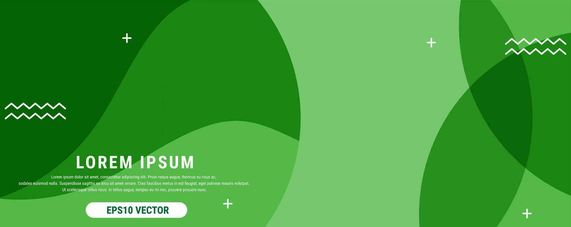 Abstract Green Banner Template. Modern background design. Fit for
