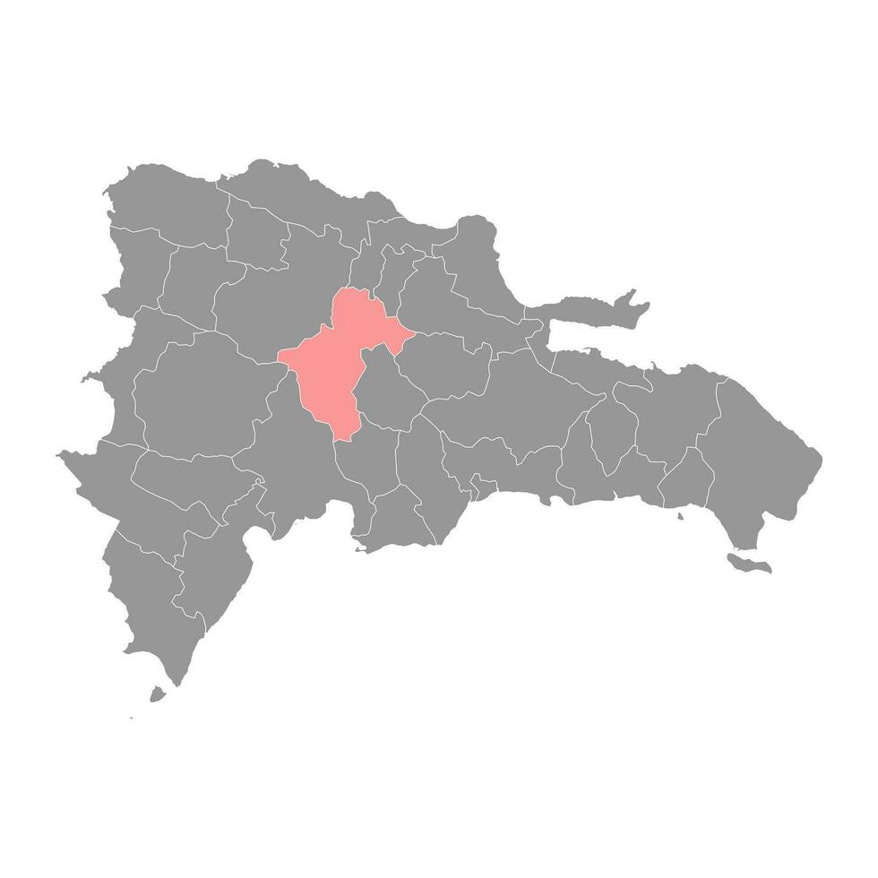 la Vega provincia mapa, administrativo división de dominicano república. vector ilustración.