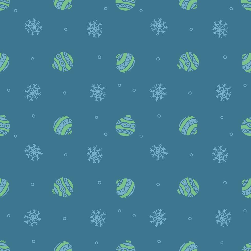 Seamless christmas pattern. New year background. Doodle illustration with christmas icons vector