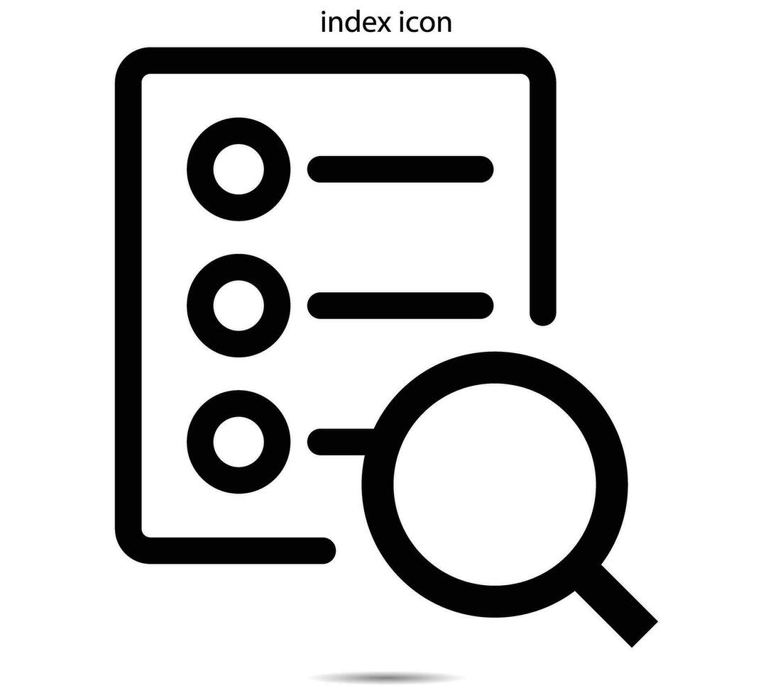 índice icono, vector ilustración