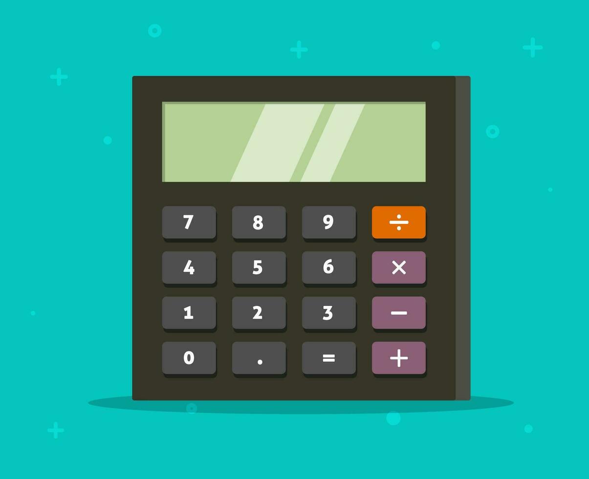 calculadora vector plano clipart aislado objeto o calculador máquina icono