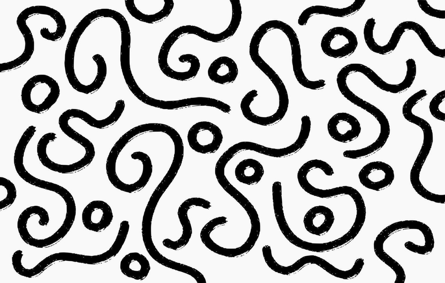 Wavy lines doodle texture. Abstract brush background. Creative minimalist style art with black ink. Simple scribble backdrop isolated on white. vector