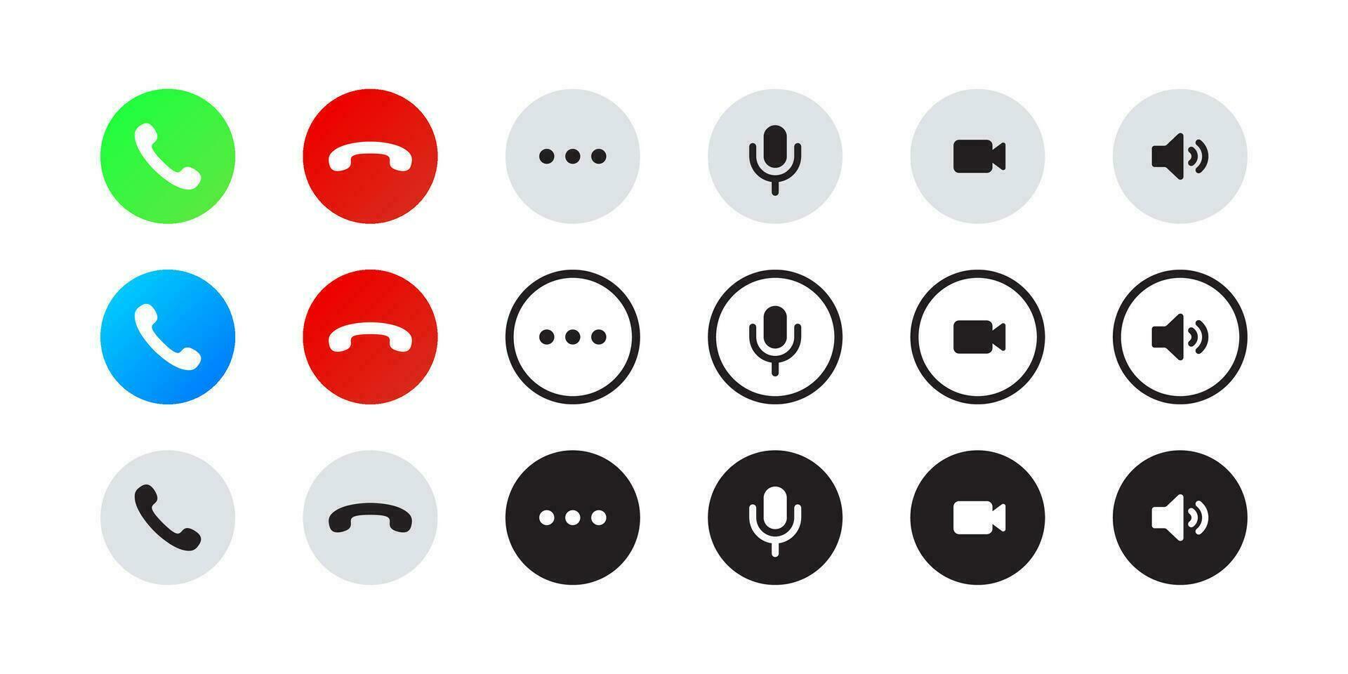 Call icons set. Phone call icon. Incoming call icons. Vector scalable graphics