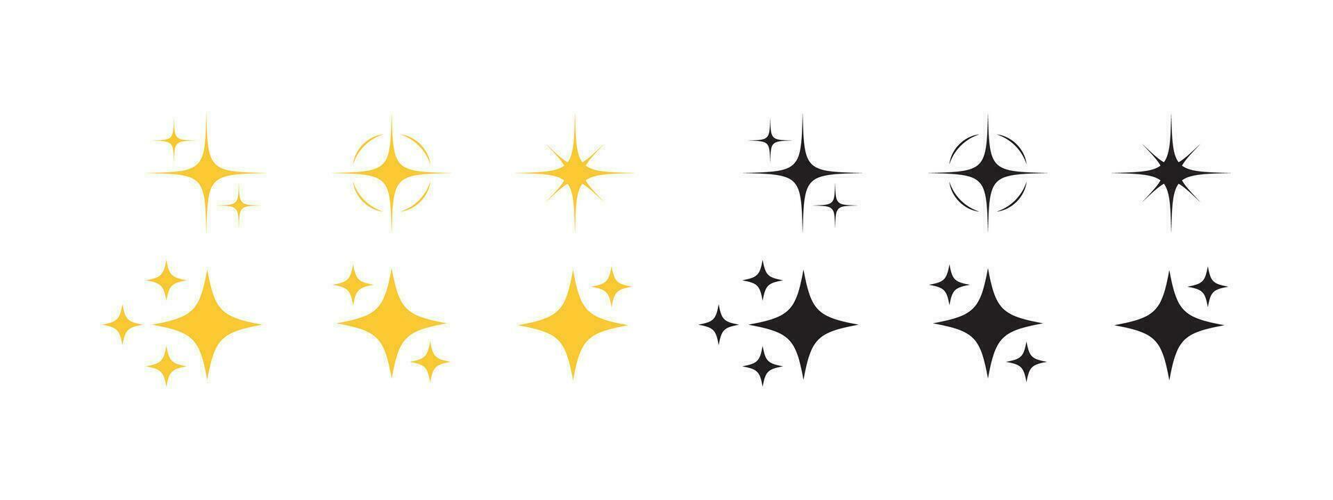 estrella íconos colocar. brillar vector iconos moderno sencillo estrellas. vector escalable gráficos